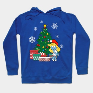 Smurfette Around The Christmas Tree Hoodie